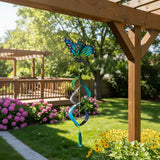 Blue Monarch Hanging Wind Spinner
