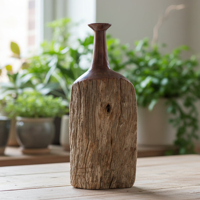 Mozambican Sandalwood Bottle Sculptures