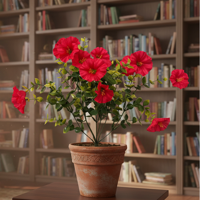 Mini Morning Glory Bunch 14" - Rose Red