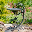 Scallop Edge Birdbath with Branch Stand