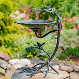 Scallop Edge Birdbath with Branch Stand