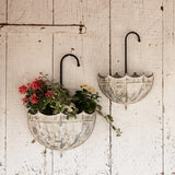 Galvanized Umbrella Wall Planters