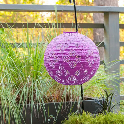 Stella Brights 12" Globe Solar Lantern - Violet