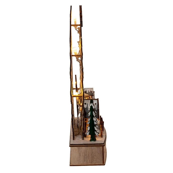 Lite Santa Xmas Tree Village | 12.6"H