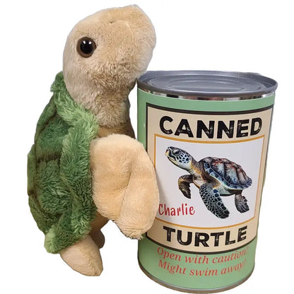 Canned Stuffed Animal Plush w/Jokes