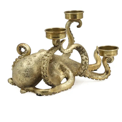 Gold Octopus Votive Holder