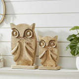 Carved Wood Owls