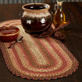 Ginger Spice Jute Oval Runner | 13x36