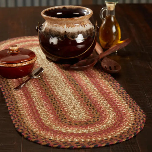 Ginger Spice Jute Oval Runner | 13x36