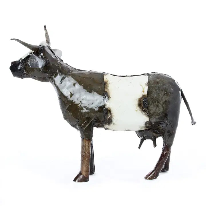 Recycled Oil Drum Milk Cow Sculpture