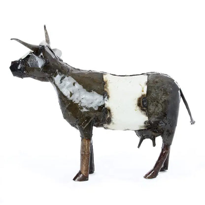 Recycled Oil Drum Milk Cow Sculpture
