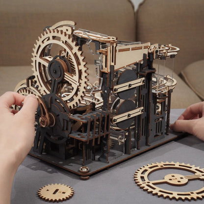 Marble Night City Mechanical Wood Model