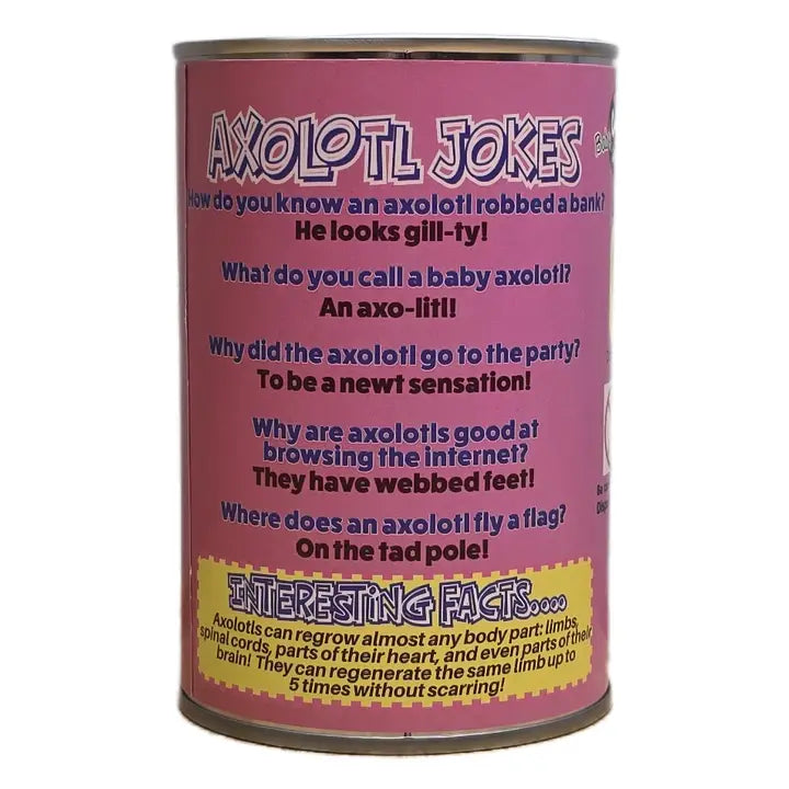 Canned Stuffed Animal Plush w/Jokes