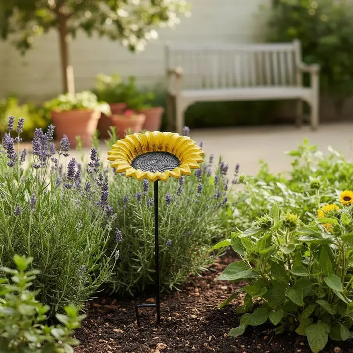 Sunflower Bird Feeder and Bath