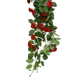 Mini Hanging Rose Vine 34" - Red