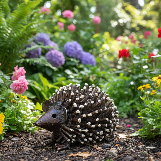 Recycled Metal Hedgehog Sculpture