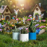 8.25" Cylinder Pots with Water Saucers