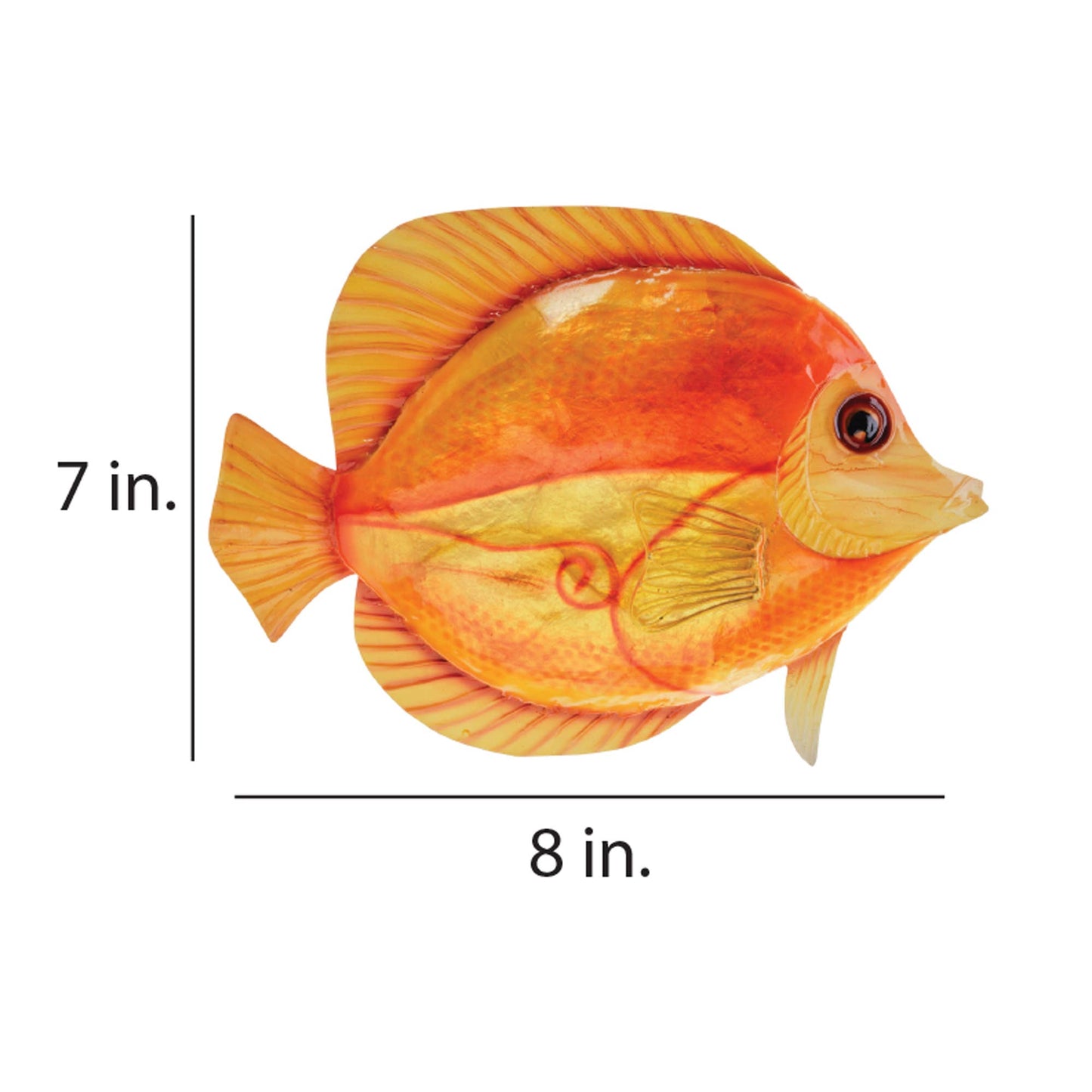 Orange Discus Fish Wall Decor