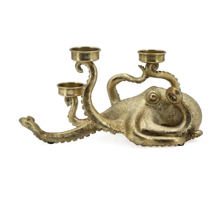 Gold Octopus Votive Holder