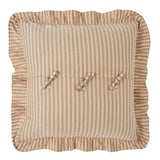 Golden Wheat Stripe Ruffled Euro Sham | 26x26