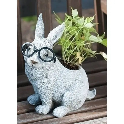 Rabbit with Glasses Planter