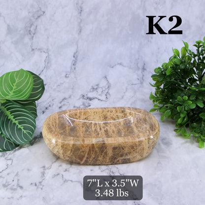 Peach Moonstone Bowls 5-7"