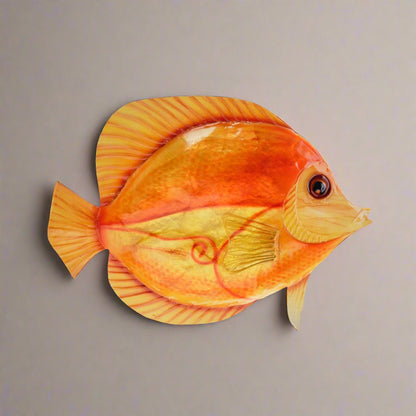 Orange Discus Fish Wall Decor