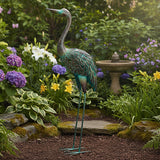 Patina Solar Crane Decor