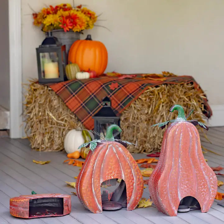 Metal Jack-O-Lantern Decorations- 3PC/Set