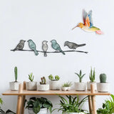 Birds On A Wire Wall Decor | Capiz & Metal