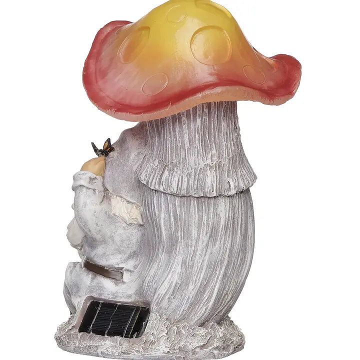 Solar Gnome Mushroom Statue