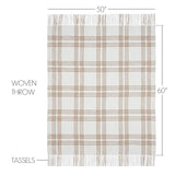 Wheat Plaid Woven Throw Blanket | 50x60