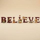 "B-E-L-I-E-V-E" Nativity | Set of 7