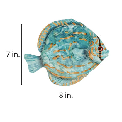 Blue Discus Fish Wall Decor
