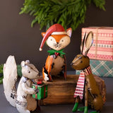 Recycled Metal Christmas Woodland Critters | Set of 3