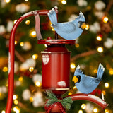 Old Style Red Iron Water Pump with "Merry Christmas" Sign