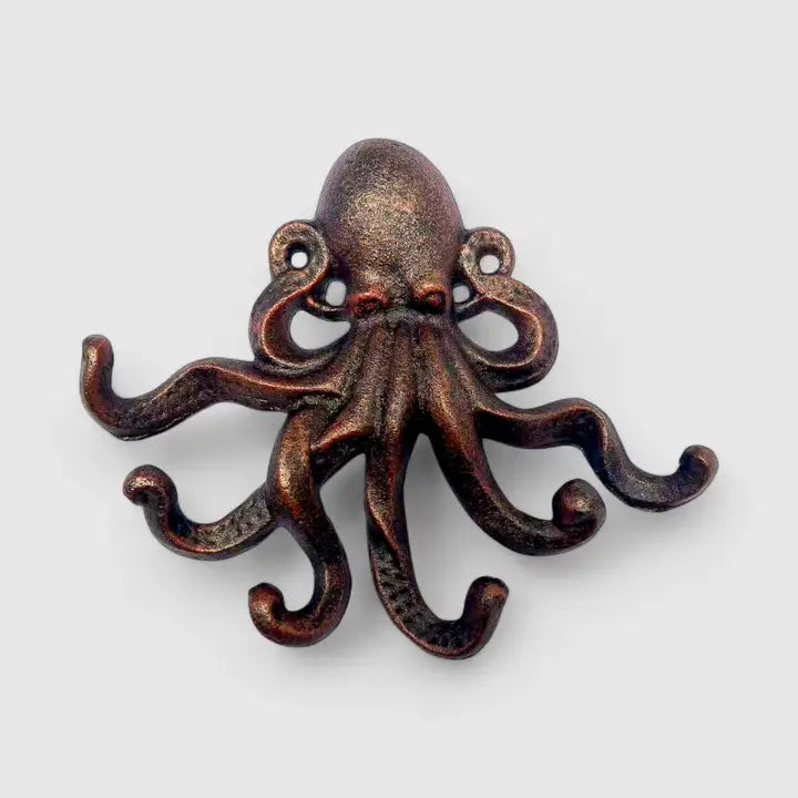 Octopus Wall Hook | Copper Cast Iron