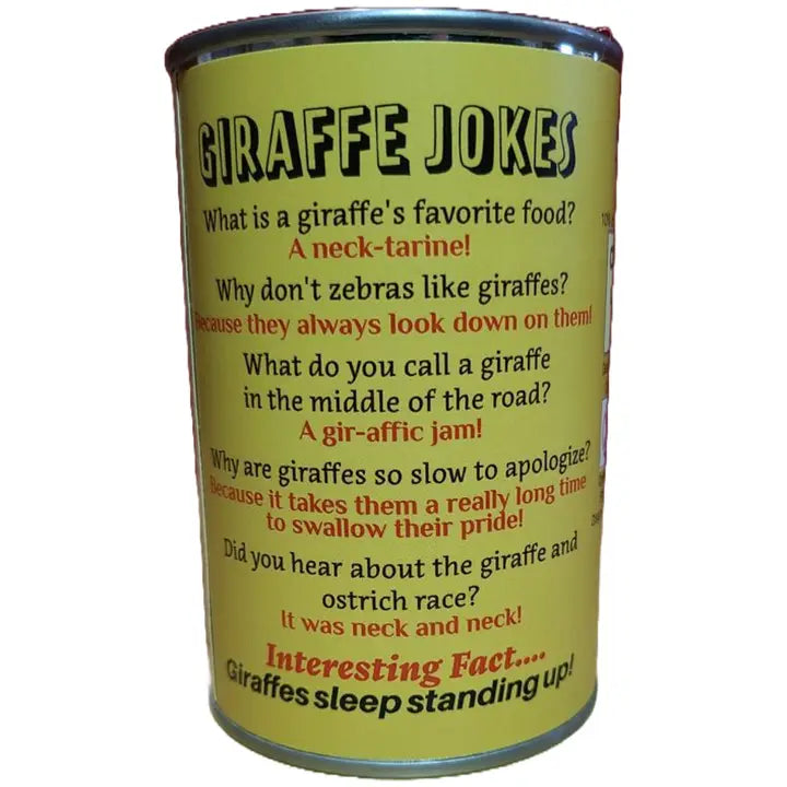 Canned Stuffed Animal Plush w/Jokes