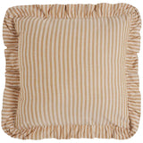 Golden Wheat Stripe Ruffled Euro Sham | 26x26
