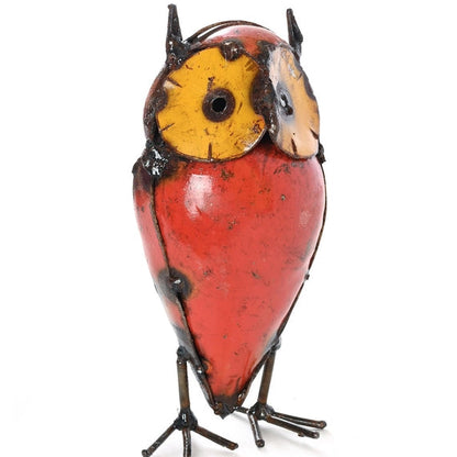 Small Recycled Colorful Metal Owl