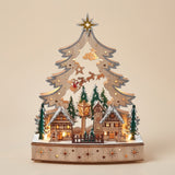 Lite Santa Xmas Tree Village | 12.6"H
