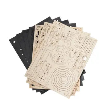 Marble Night City Mechanical Wood Model