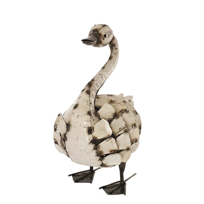 Feathered Swan Recycled Metal Sculpture