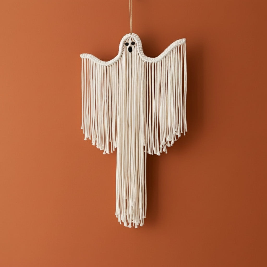 Macrame Halloween Ghosts