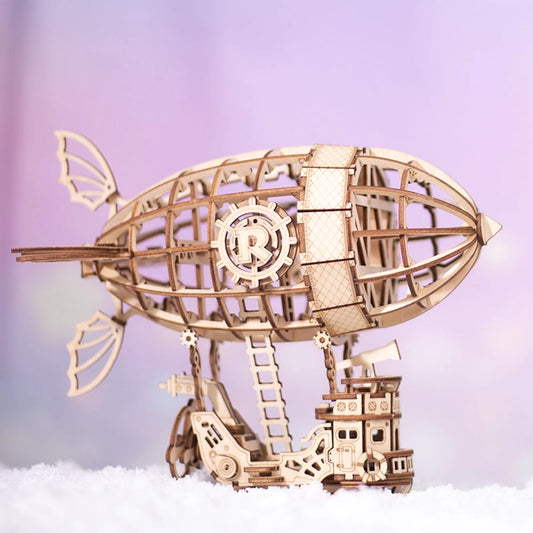 3D Laser Cut Wooden Airship