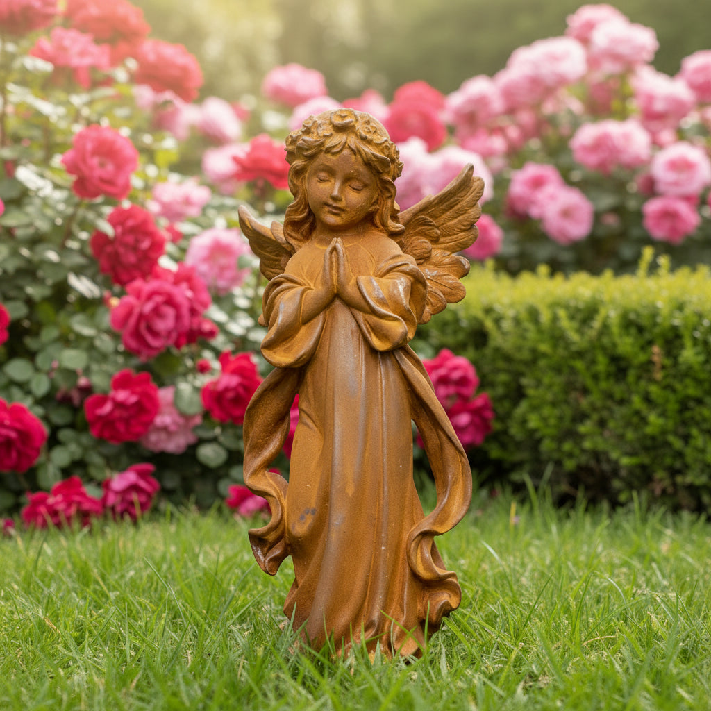 Cast Iron Angel Statue