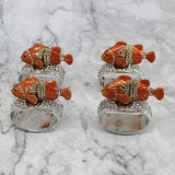 Pewter Jeweled Napkin Rings - Set of 4