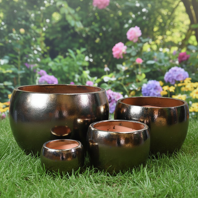 Short Egg Planter | Bronze