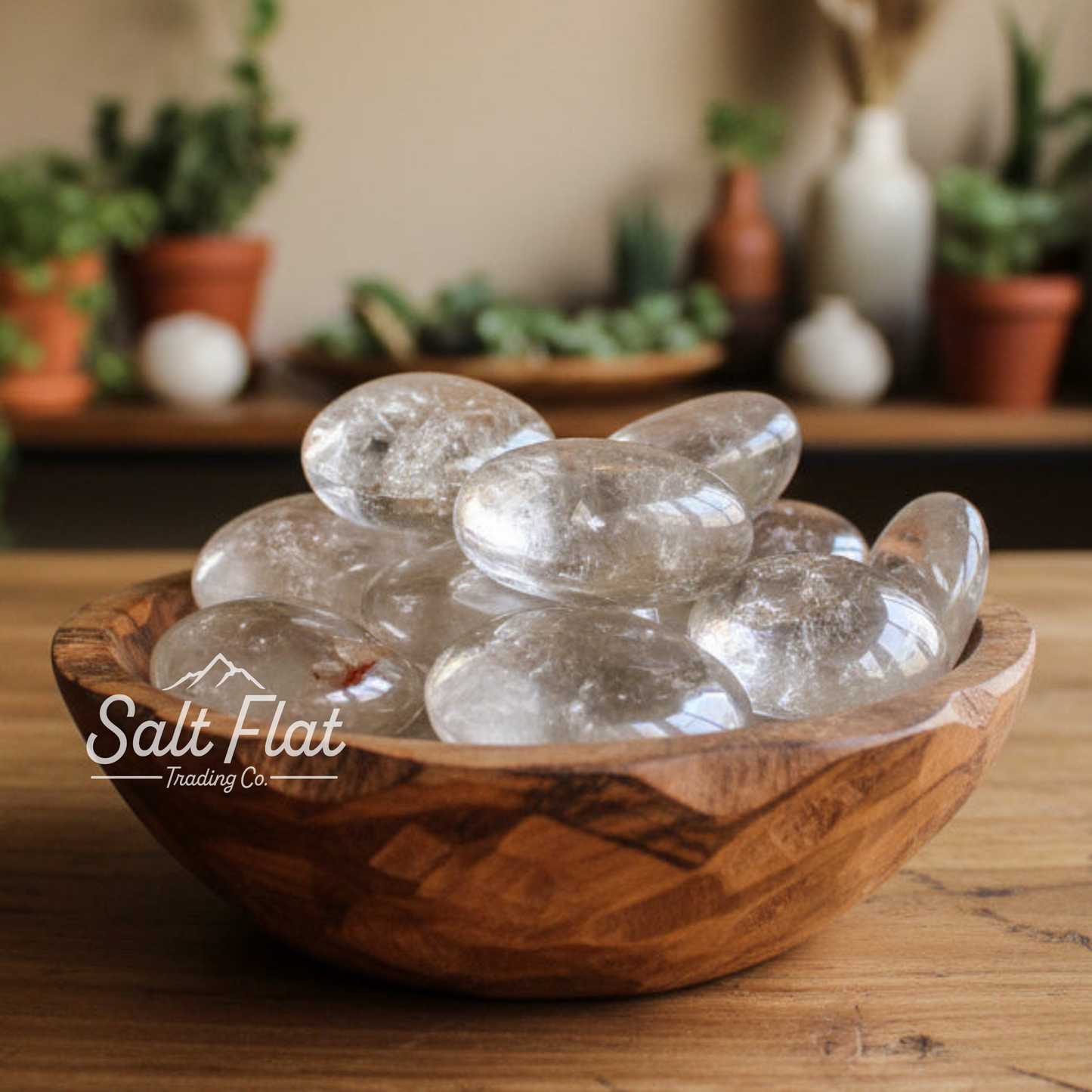 Clear Quartz Palm Stone