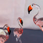 Glass Pink Flamingo - Set of 3